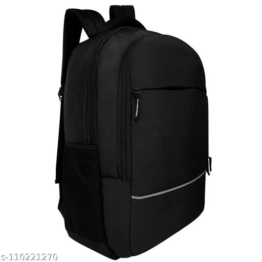 Polyester Backpack for Men & Women (Black & Grey, 35 L)