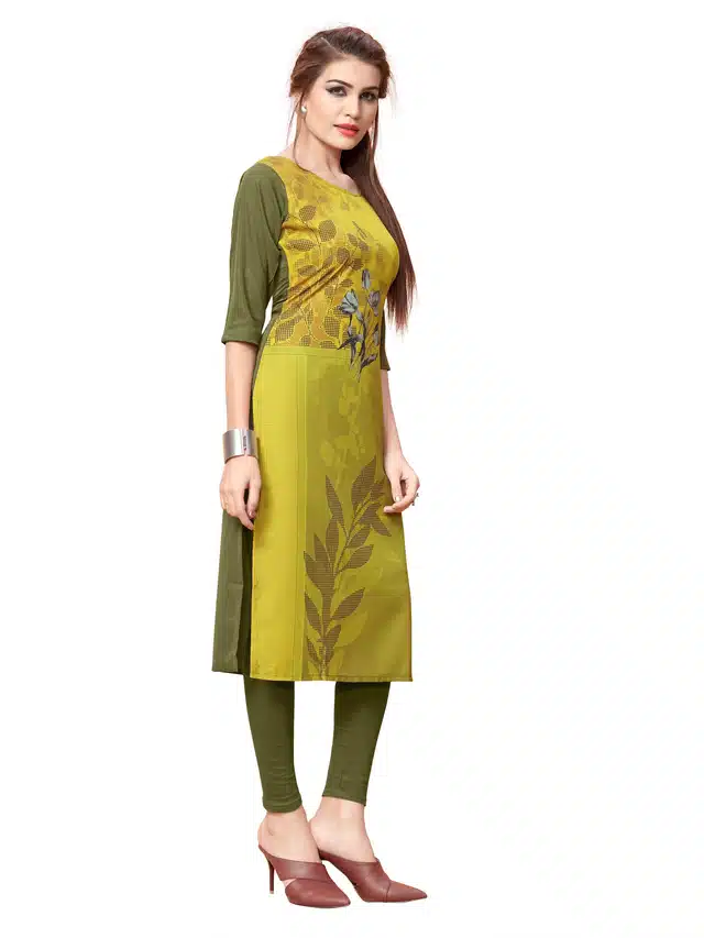 Crepe Kurti for Women (Pack of 2) (Multicolor, XXL)