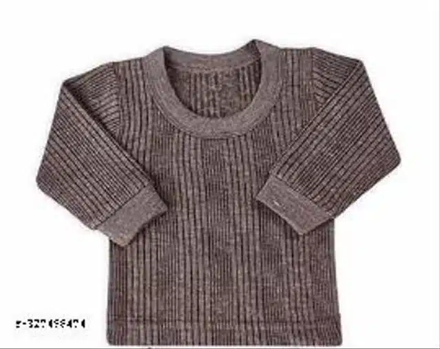 Woolen Thermal Set for Kids (Grey, 0-3 Months)