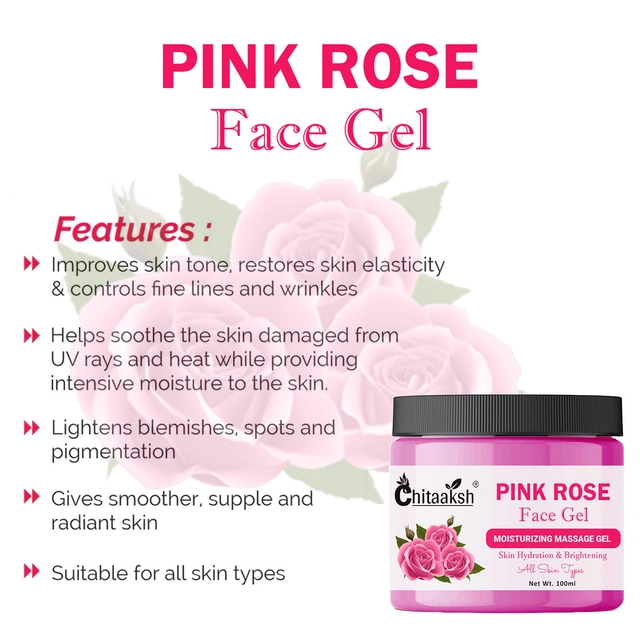 Chitaaksh Pink Rose Face Gel (100 ml)