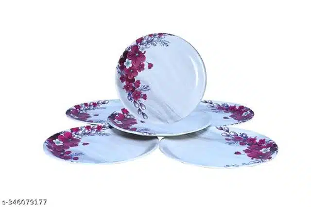 Melamine Serving Plates (Multicolor, Pack of 6)
