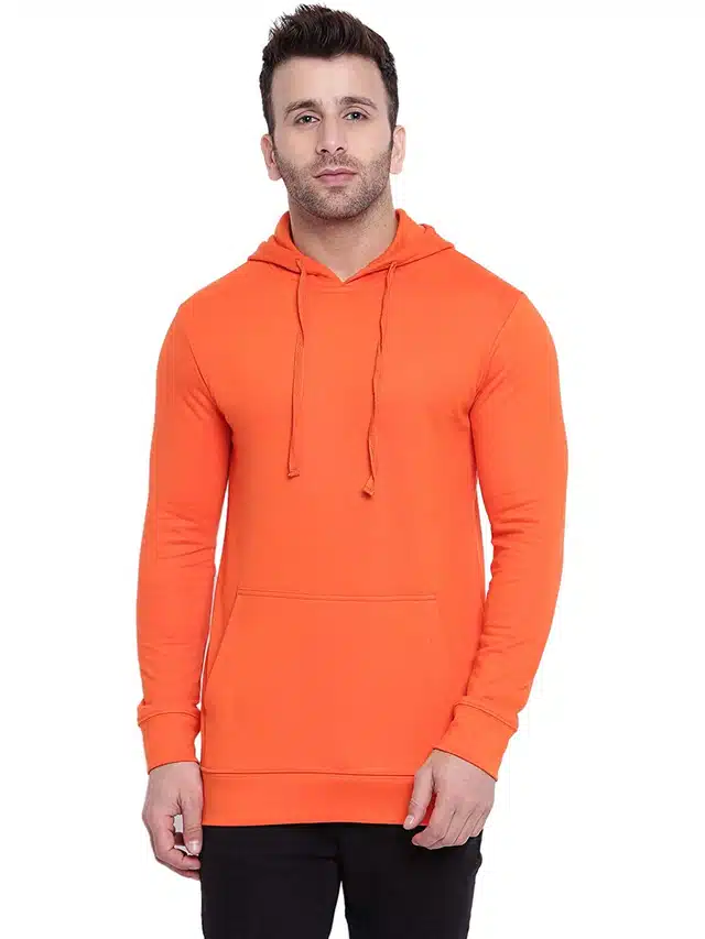 Full Sleeves Hoodie for Men (Orange, M)