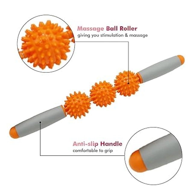 Massage Roller Stick for Relieve Muscles (Orange)