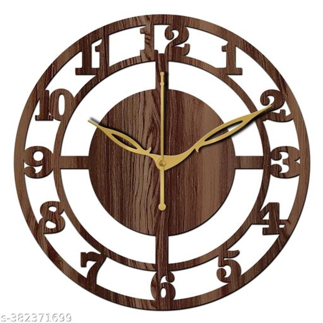 Wooden Wall Clock (Brown)