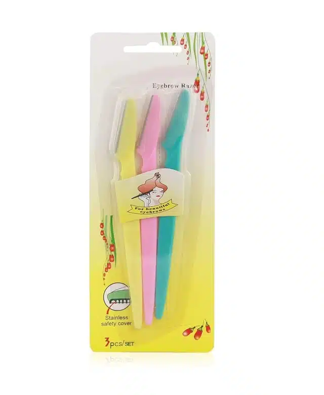 Plastic Face Razor for Women (Multicolor, Pack of 12)