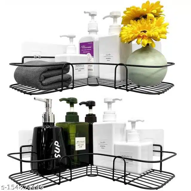 Metal Bathroom Shelf (Black)