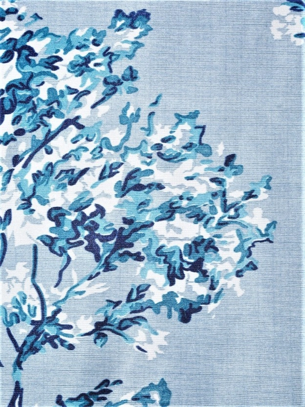 Fashion String Floral Blue Semi-Transparent Polyester String Door Curtains (213 cm) (7 ft) (Pack of 2)