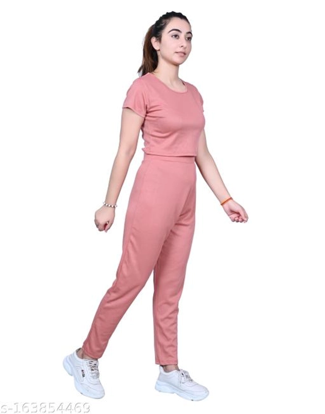 Polycotton Tracksuit for Women (Pink, S)