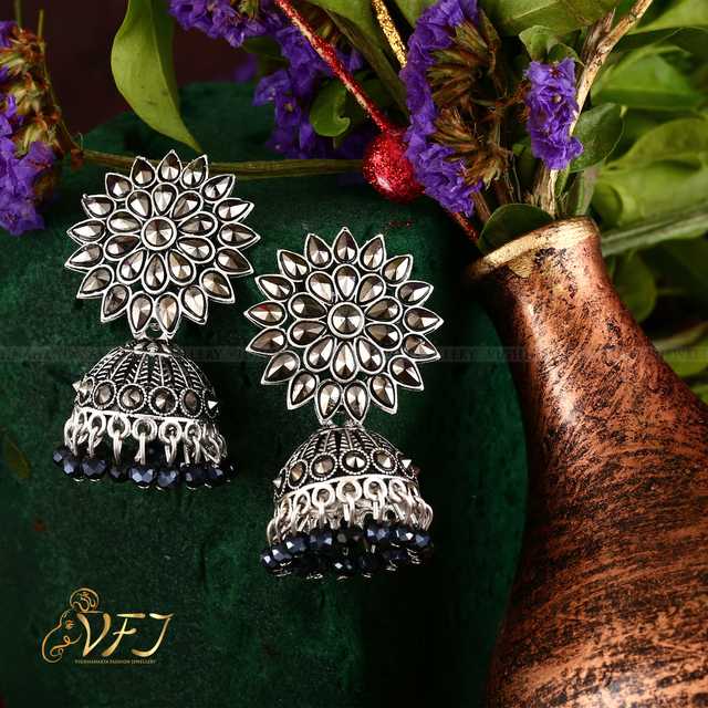 Vighnaharta Oxidised  German Shimmering Charming  Bollywood Earring Vfj1293Erg (Gold, ) (V-165)