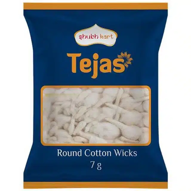 Shubhkart Tejas Round Cotton Wicks 5X7 g (Pack Of 5)
