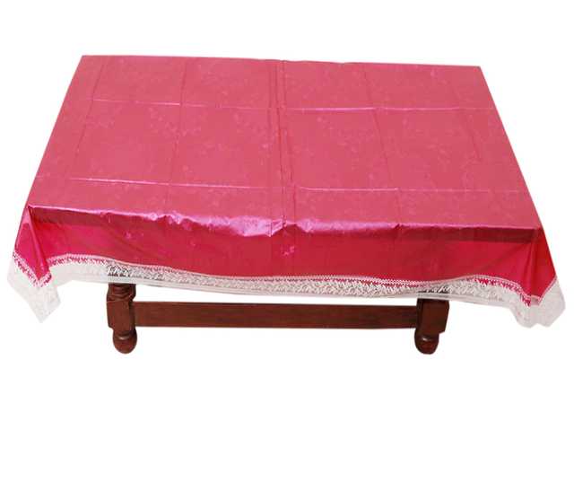 E-Retailer PVC Waterproof Center Table Cover (Maroon, 60X40 Inches) (SPM-36)