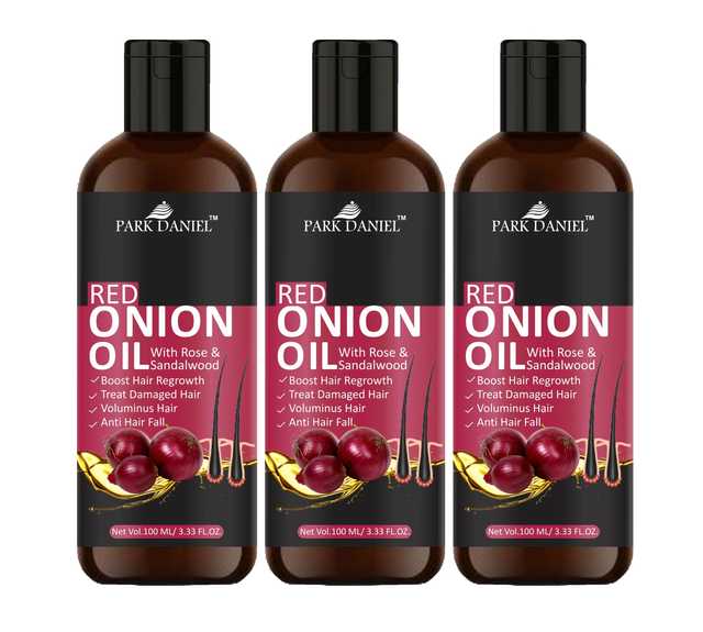 Park Daniel 100% Red Onion Oil (Pack of 3, 100 ml) (SE-1828)