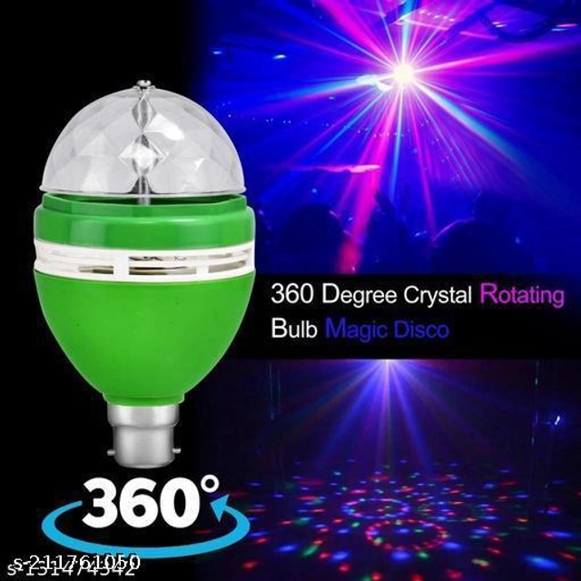 LED Crystal 360 Degree Rotating Bulb (Multicolor)