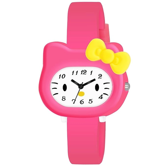 Plastic Analog Watch for Kids (Pink)