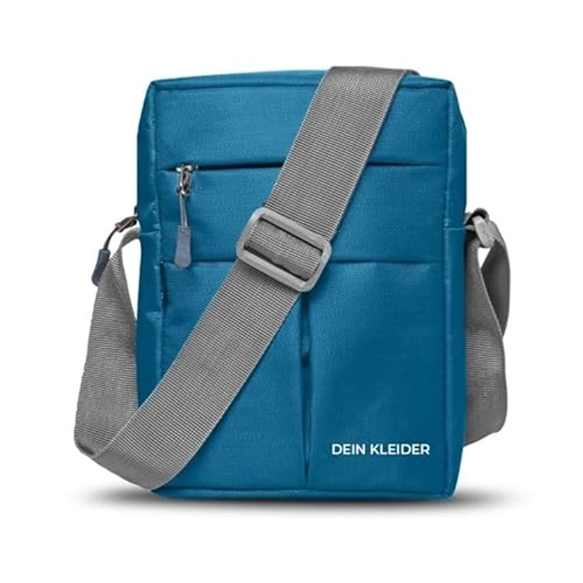 Polyester Cross Body Bag for Men & Women (Blue)