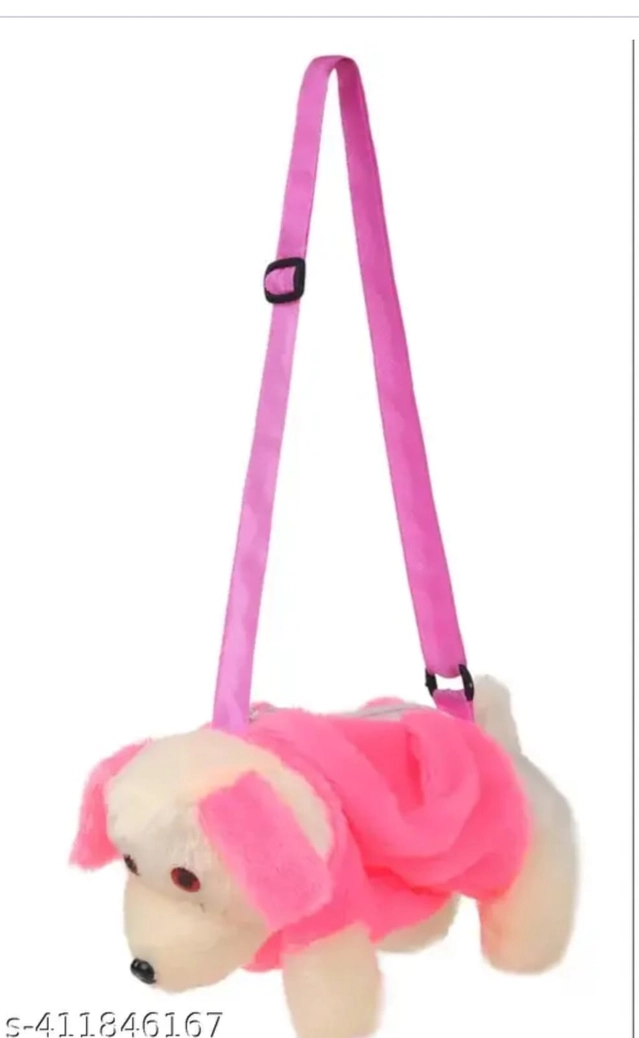 Fur Solid Hand Bag for Girls (Pink)