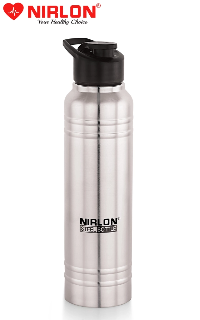 Nirlon Stainless Steel Water Bottles (Silver, 1000 ml) (Pack of 4)