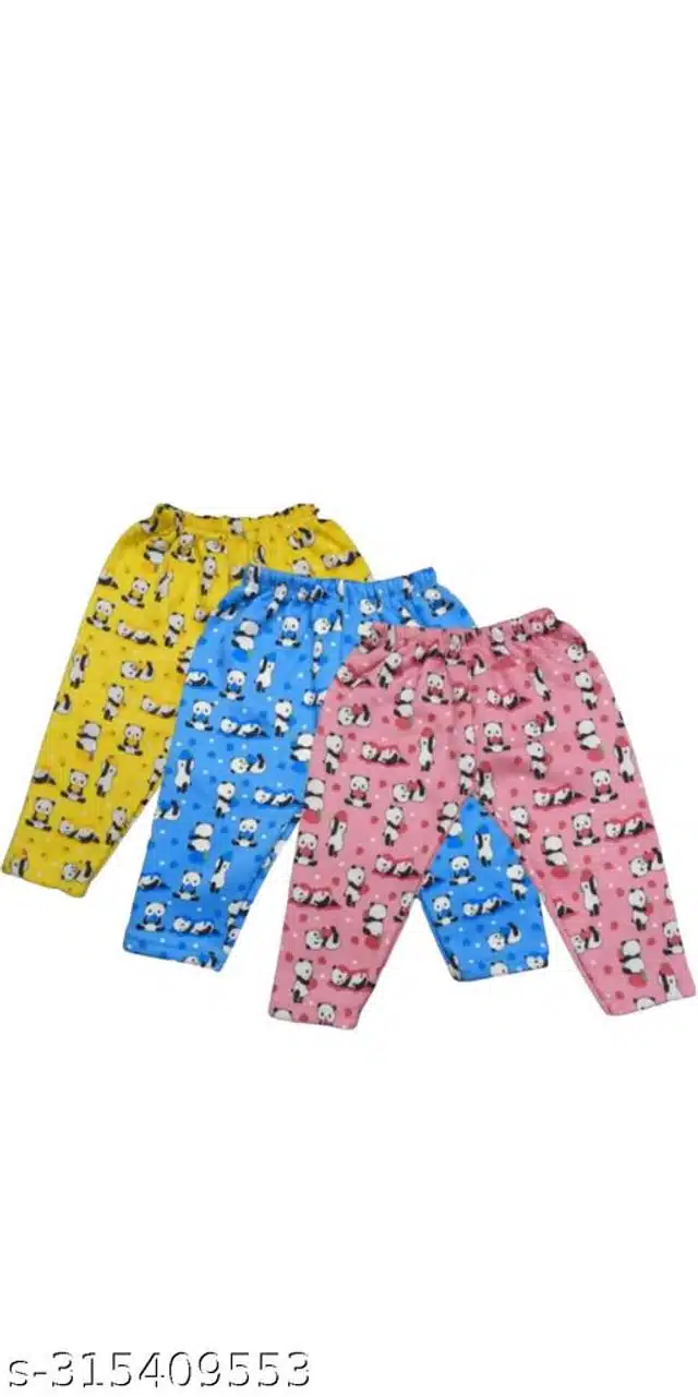 Woolen Pyjama for Kids (Multicolor, 0-3 Months) (Pack of 3)