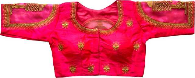 Aarohi Phantom Designer Blouse for Women (Pink, 36) (AE-21)