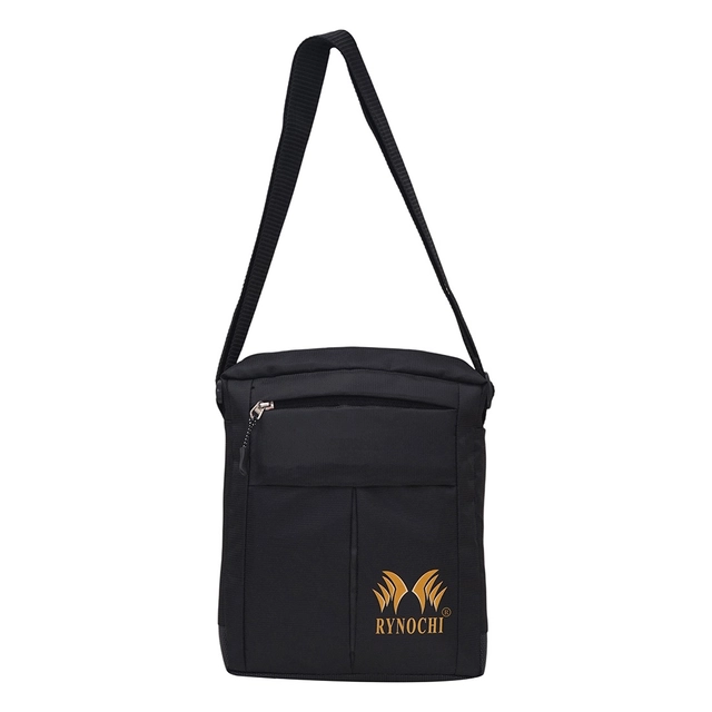 Polyester Crossbody Messenger Bag for Men & Women (Black)