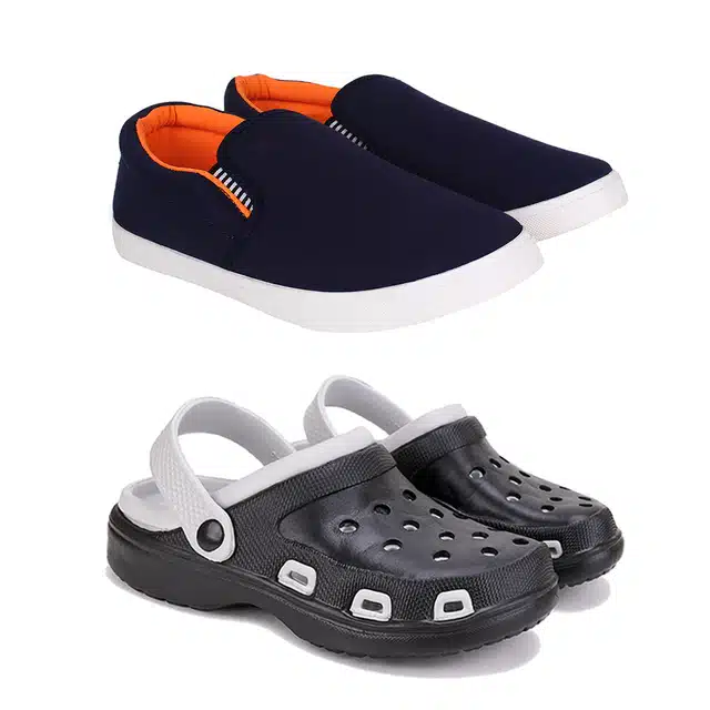 Combo of Casual Shoes and Clogs for Men (Pack of 2) (Multicolor, 6)