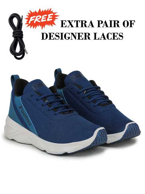Footox Stylish Mens Casual Shoes (Navy Blue, 12) (F-1560)