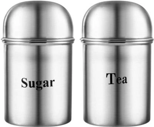 NIVIS Steel Tea Sugar Container (Pack of 2)