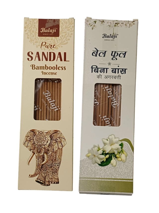 Combo of Pure Sandal with Bel Phool Bambooless Dhoop Incense Sticks (100 g, Pack of 2)