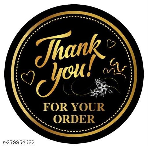 Combo of 150 Pcs Thank You Stickers (1.5 inches) & 50 Pcs Visiting Card (3.5x2.1 inches) (Multicolor, Set of 2)