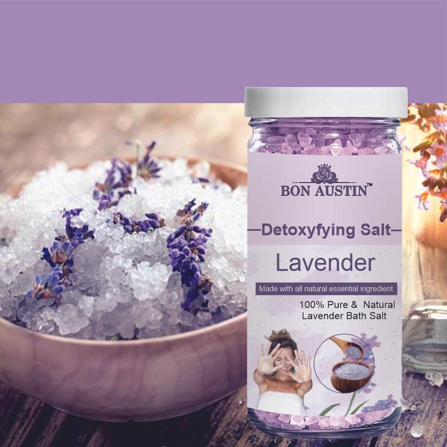 Bon Austin Aromatic, Lavender & Lemon Detoxifying Bath Salt Crystal (200 g, Set of 3)