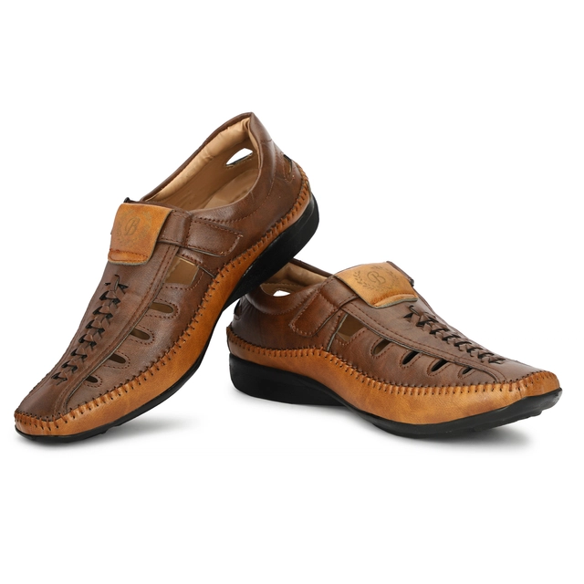 Sandals for Men (Tan & Brown, 6)