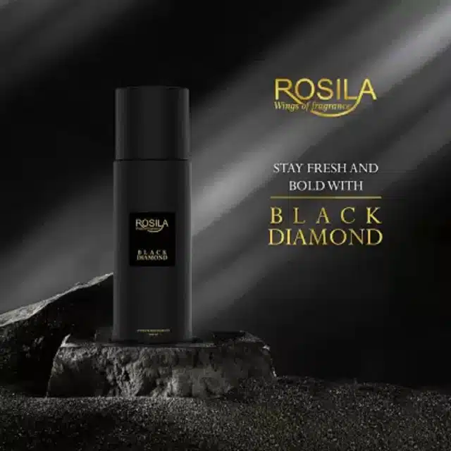 Rosila Black Diamond Stay Fresh & Bold Perfume Body Spray (200 ml)