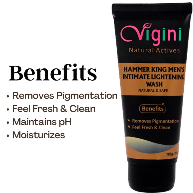 Vigini Hammer King Intimate Wash for Men (100 ml) with Hammer King Sexual Lubricant Oil for Men (30 ml) (Set of 2)