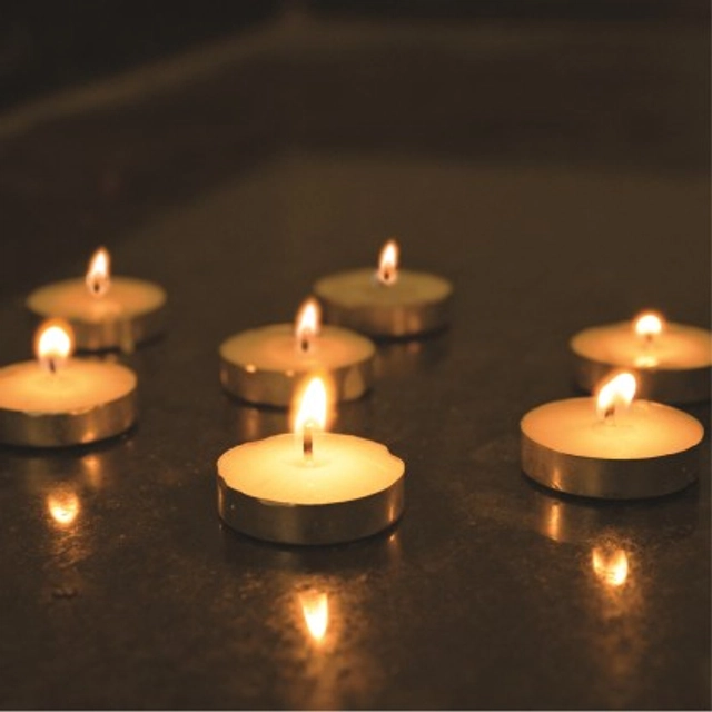 Tea Light Candles Normal Waxed 30 Mins Burning (6gm,100 Pcs)