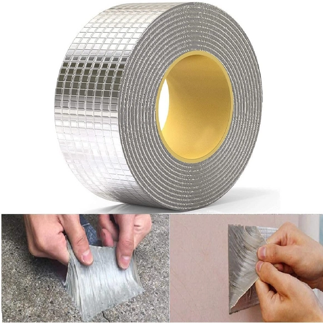 Aluminium Foil Self Adhesive UV Protection Tape (Silver, 5 m)