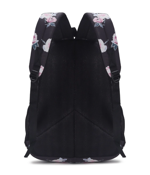 Polyester Printed Backpack for Women & Girls (Black, 32 L)