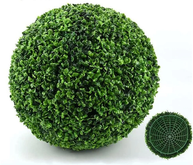 Artificial Topiary Ball Plant for Diwali Decoration (Green, Pack of 1)