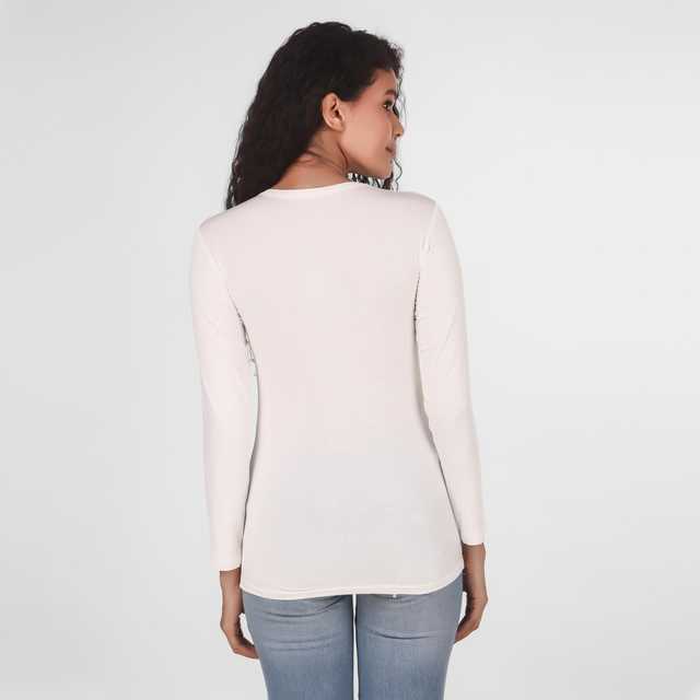 Inspire The Next Plain Inner & T-Shirt for Women (White, S) (ITN-283)