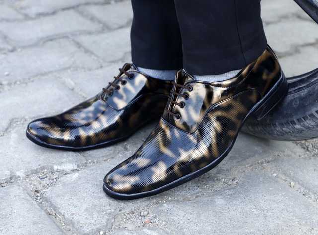 Formal Lace Ups Shoes for Men (Brown, 6) (K91)