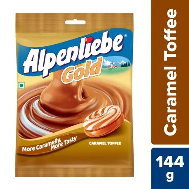 Alpenliebe गोल्ड रिच मिल्की कैरामल टॉफी 144 g