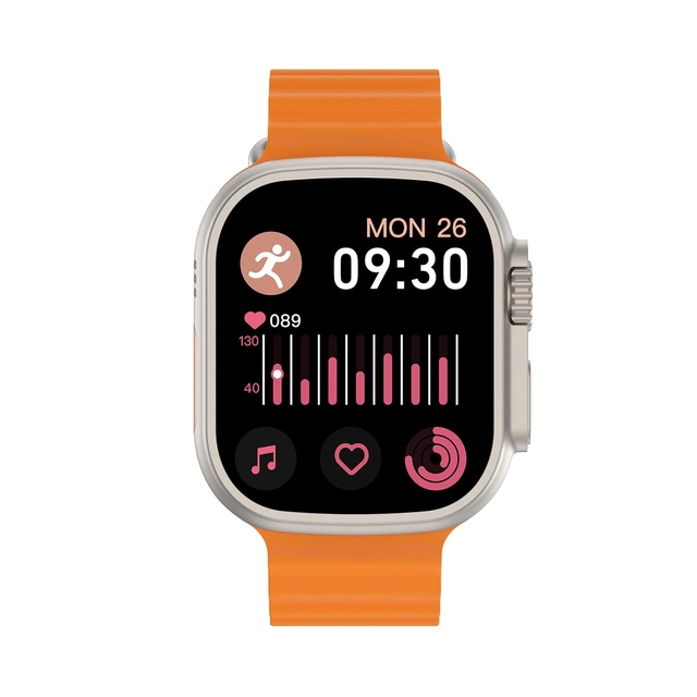 T800 Smart Watch for Men & Women (Orange)