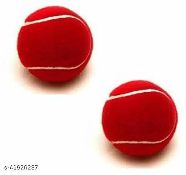 Rubber Cricket Balls (Red, Pack of 2)