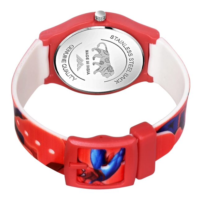 LORETTA Silicone Straps Analog Watch for Kids (Red)