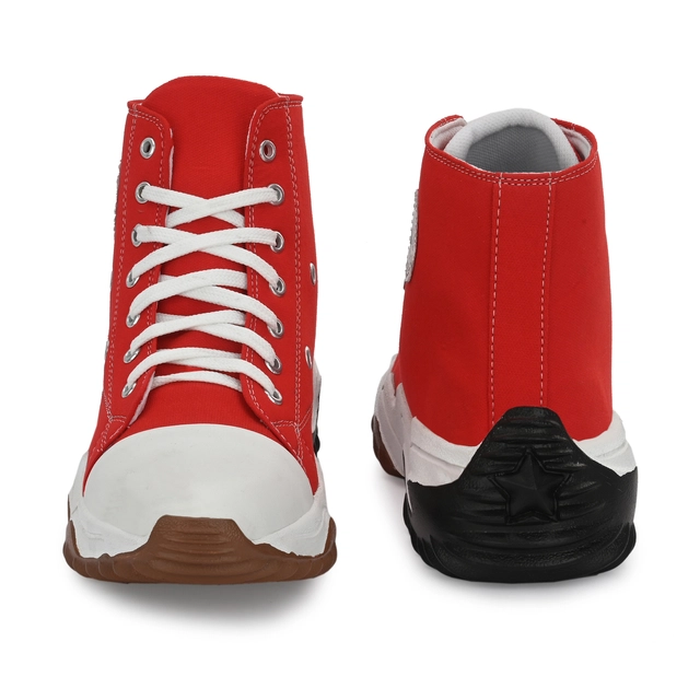 Sneakers for Men (Red & White, 6)