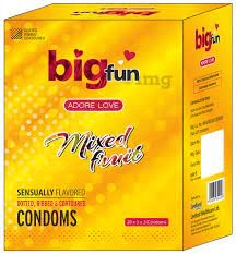 Bigfun Mixed Fruit 3 Pcs Condom (Pack of 2)