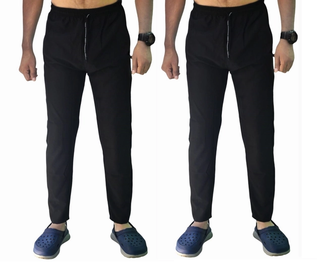 Modal Trackpants for Men (Black, 28) (Pack of 2)