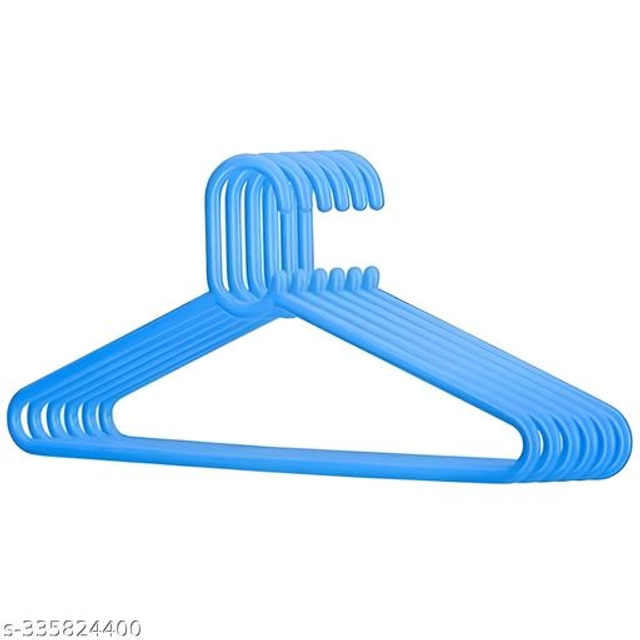 Plastic Cloth Hangers (Blue, Pack of 18)