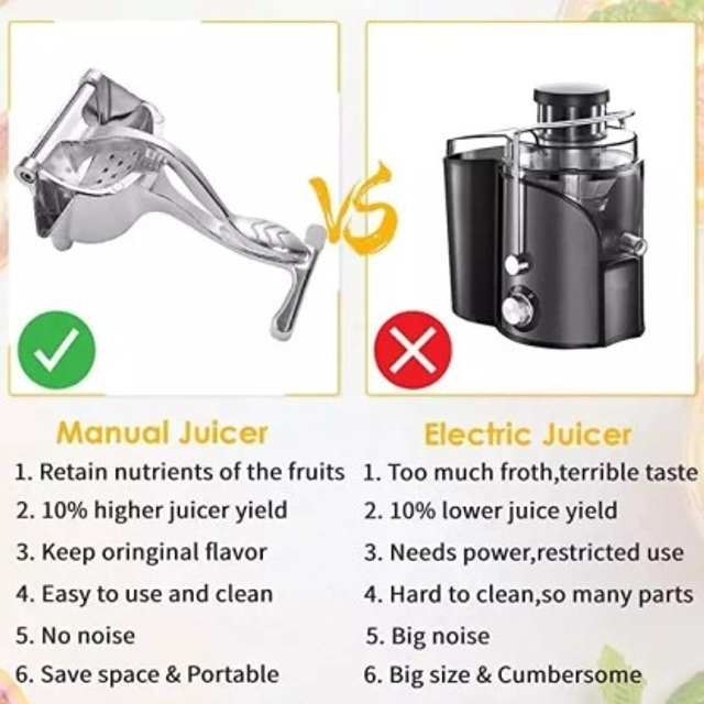 MAGIC PLUS  Aluminium handy Juicer| Handy for Kitchen For Fruits & Vegetables Hand Juicer  (Steel, Pack of 1)