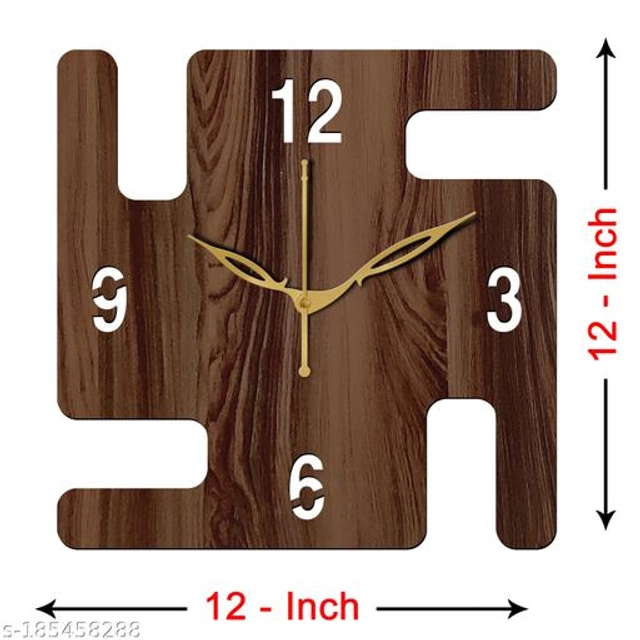 Wooden Wall Clock (Brown)