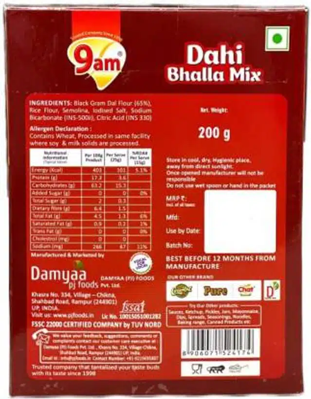 9 Am Dahi Bhalla Mix 200 g Buy 1 Get 1 Free